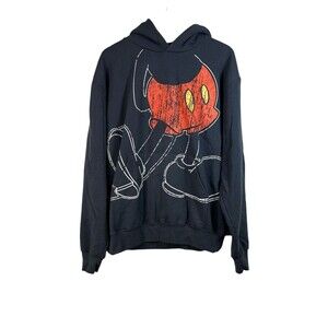DISNEY Mickey Mouse Ears Hoodie Sweatshirt Disney Parks Black Adult Size L